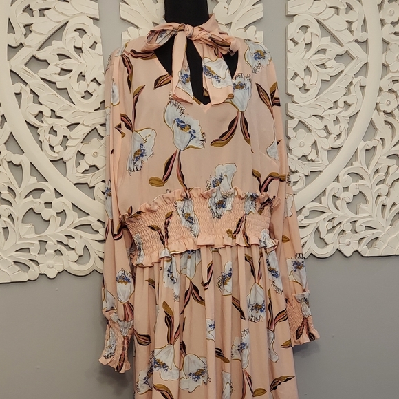 Plus Size Floral Spring Dress - Picture 2 of 7